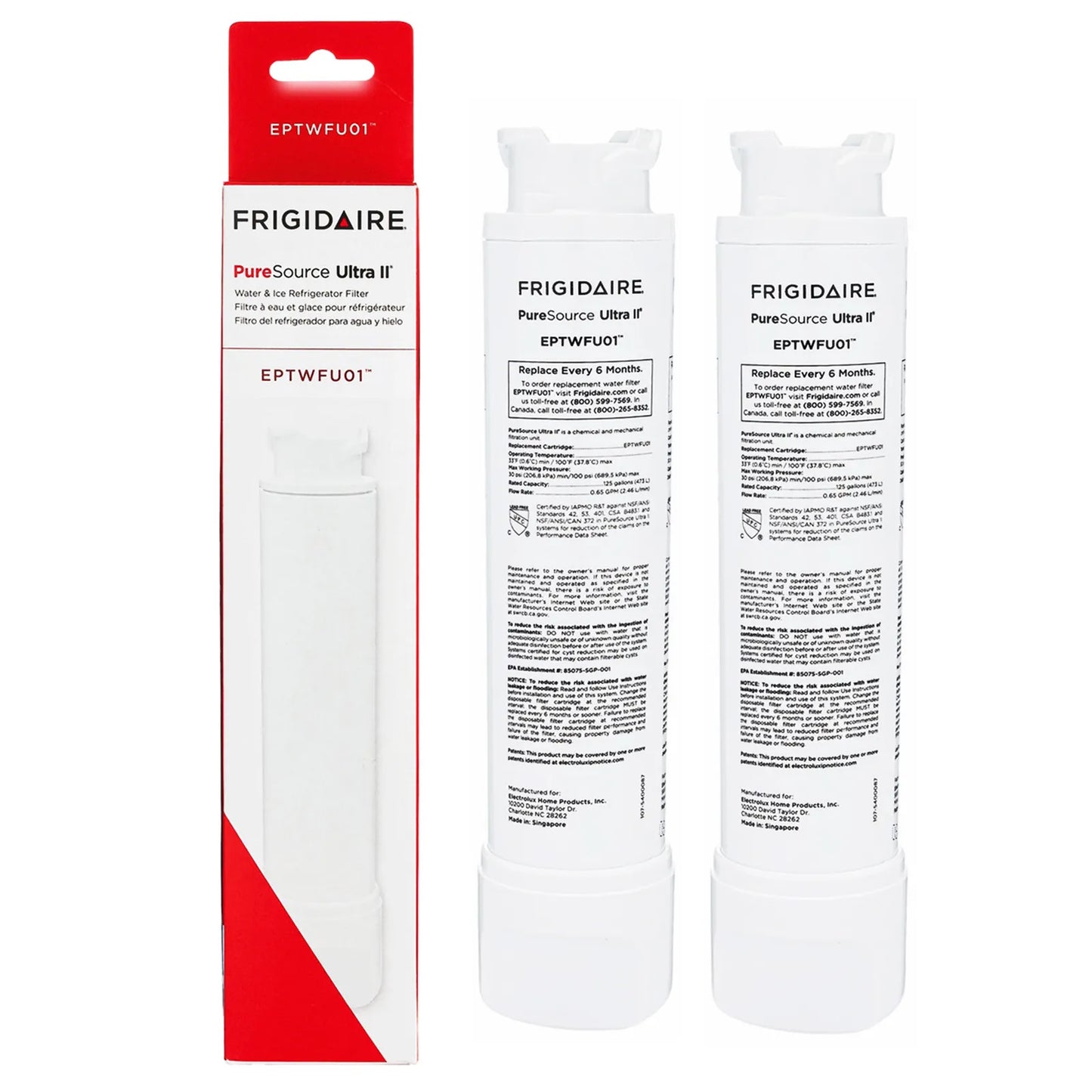 Refrigerator Filter for Frigidaire EPTWFU01 PureSource Ultra II