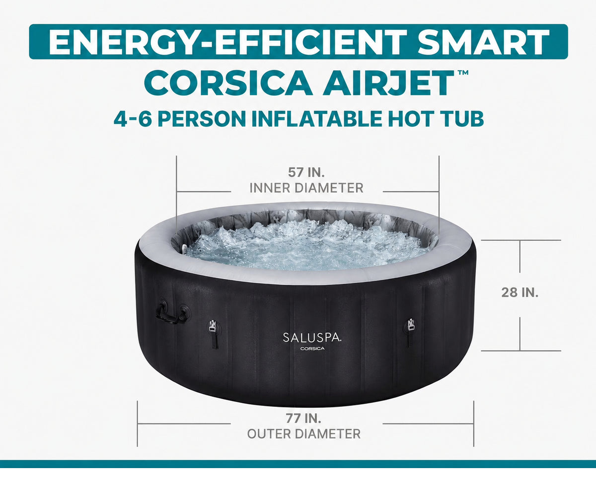 Saluspa Corsica BLACK REPLACEMENT AirJet Inflatable Hot Tub Only!