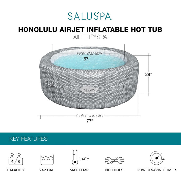Saluspa Honolulu REPLACEMENT AirJet Inflatable Hot Tub Liner Only!