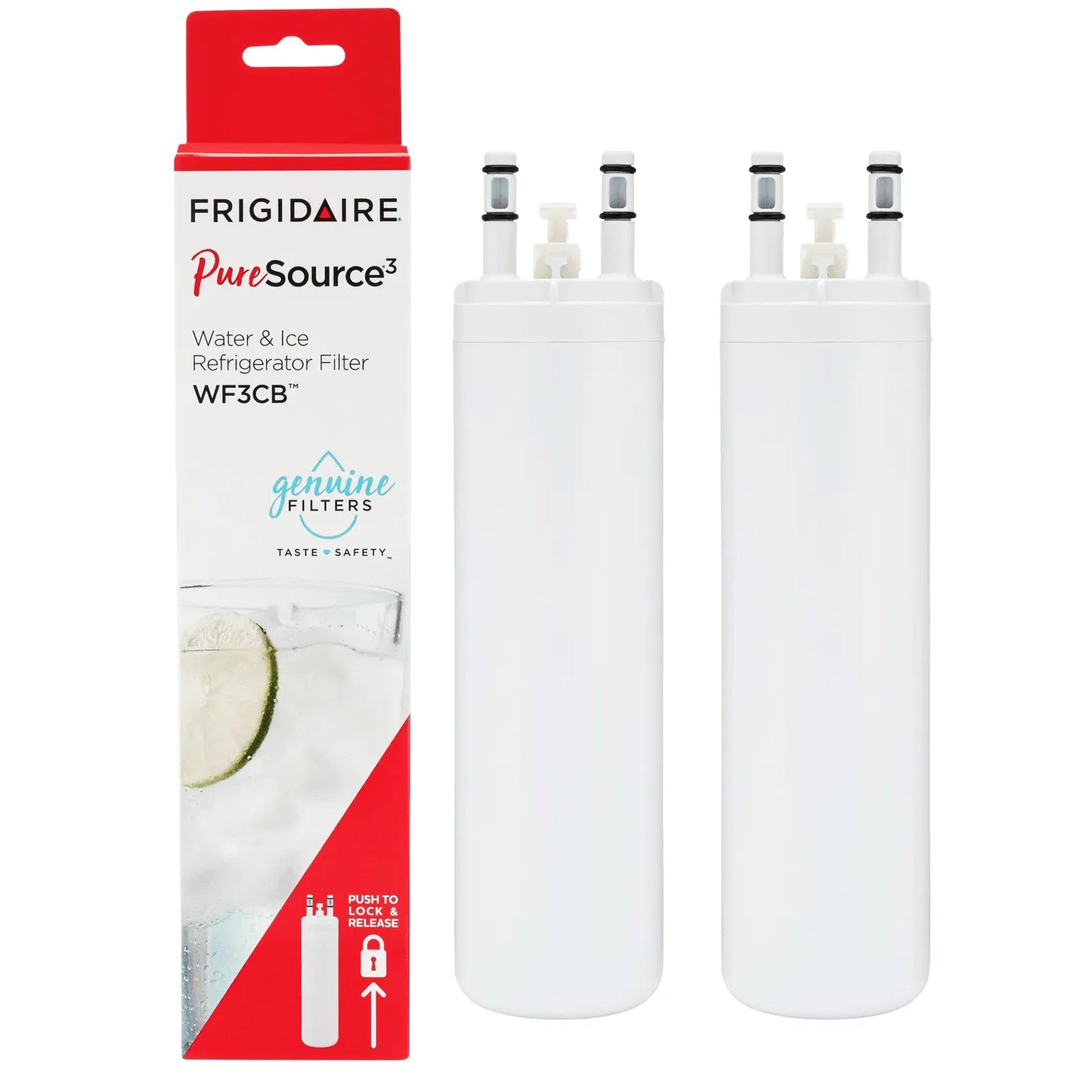 2 PACK Frigdaire WF3CB PureSource 3 Refrigerator Water Filters