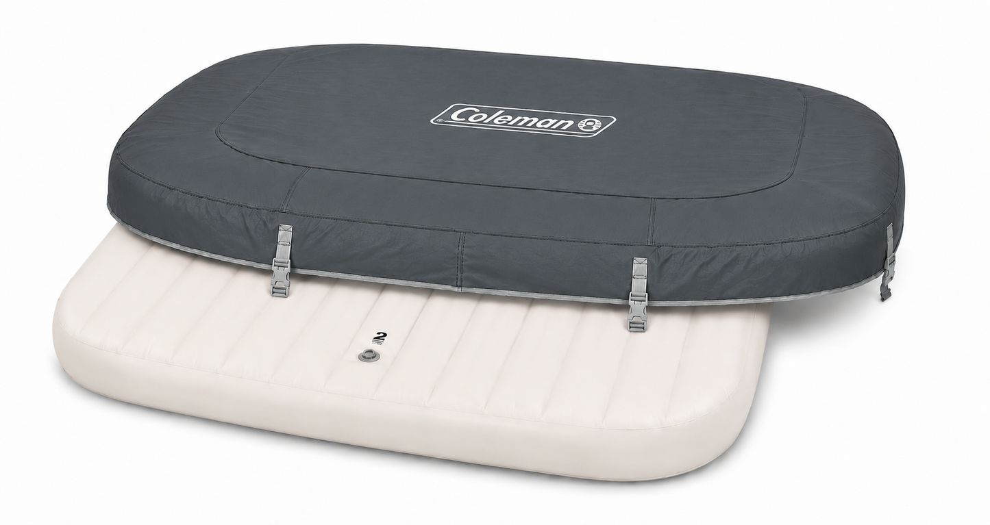 Coleman Hawaii Replacement Inflatable Hot Tub Cover w/ Buckle Connectors &amp; Inflation Bladder