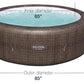 SaluSpa St Moritz REPLACEMENT AirJet Inflatable Hot Tub Only! 85" x 85" x 28"